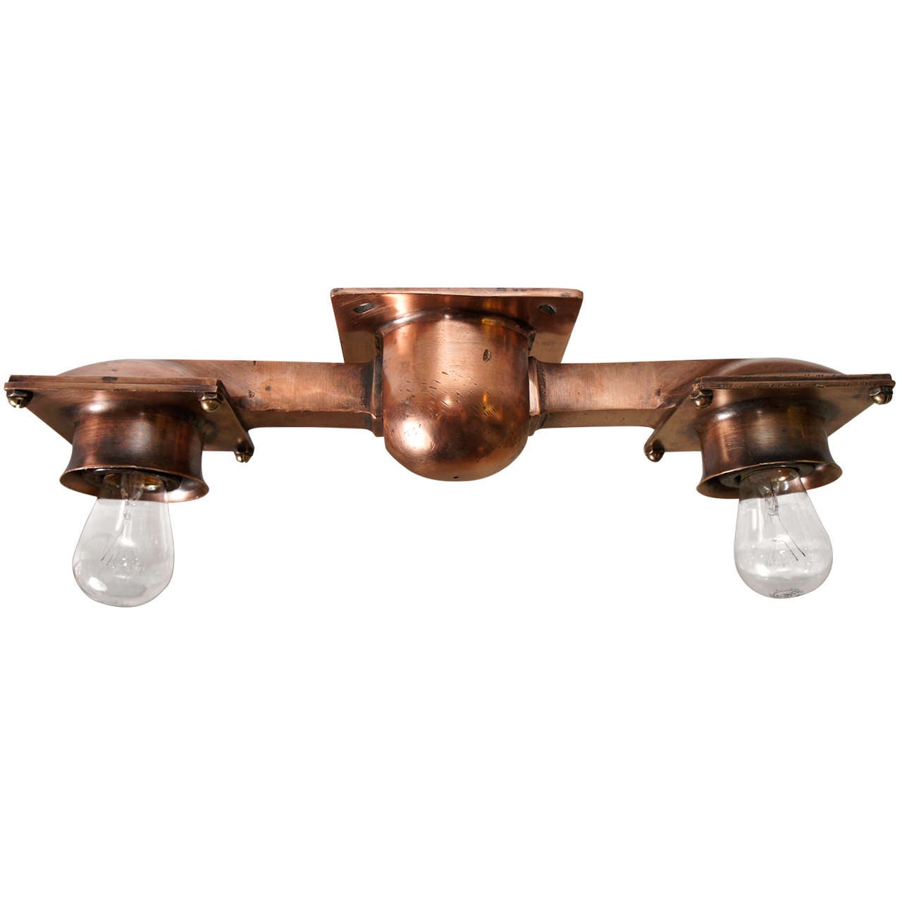 Flush Mount Fixture from the original NYC Subway Design For Sale